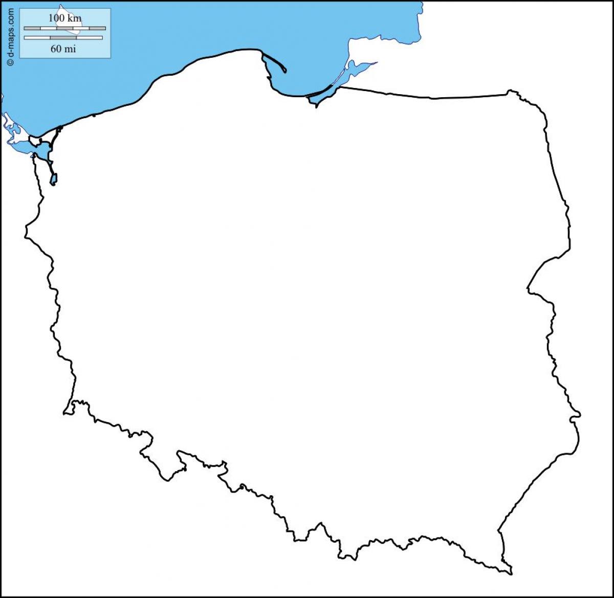 map of Poland outline