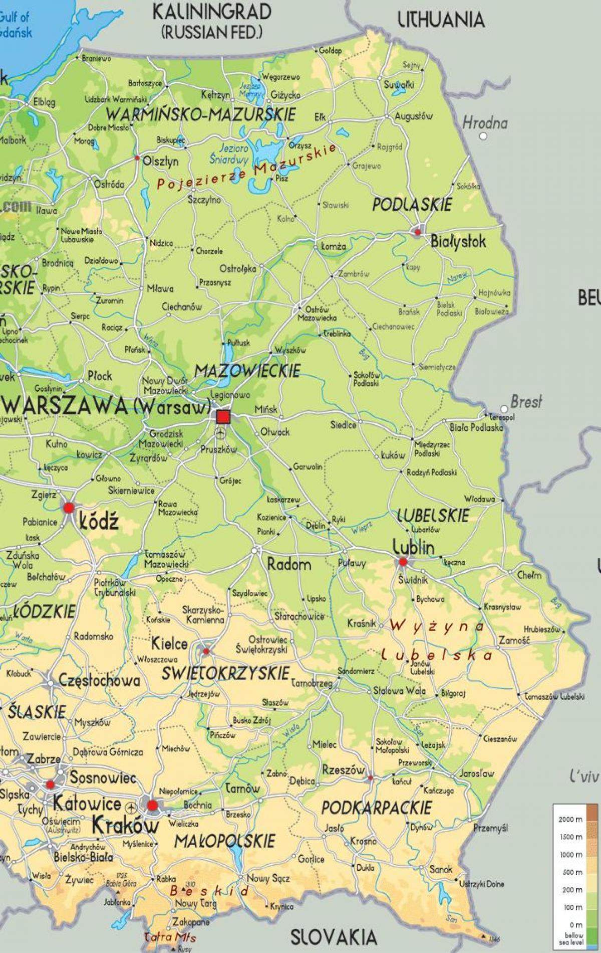 map eastern Poland