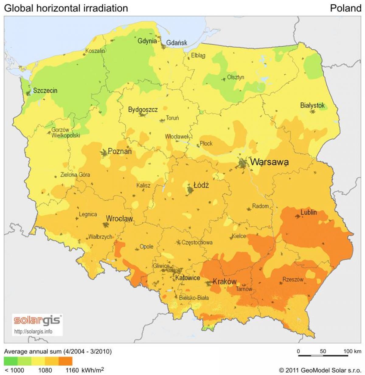 map of Poland climate