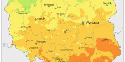 Map of Poland climate