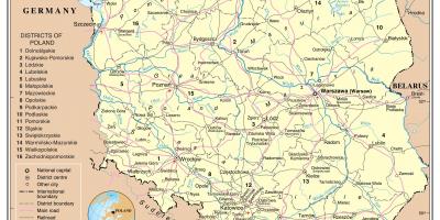 Map of Poland transports